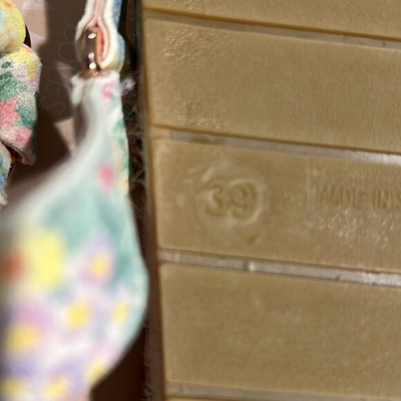 NWT Loveshackfancy X Manebi Floral Leather Espadrille Sport Sandals Size 39/US 8 - Picture 11 of 13